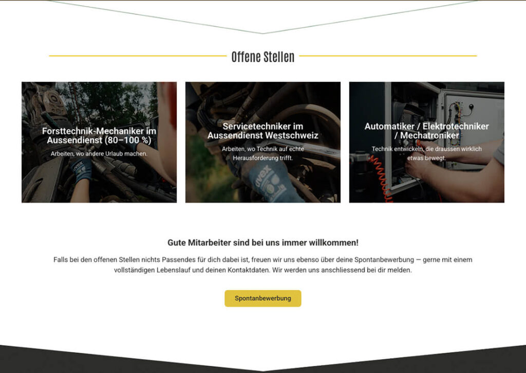 Offene Stellen bei Herzog Forsttechnik AG entdecken